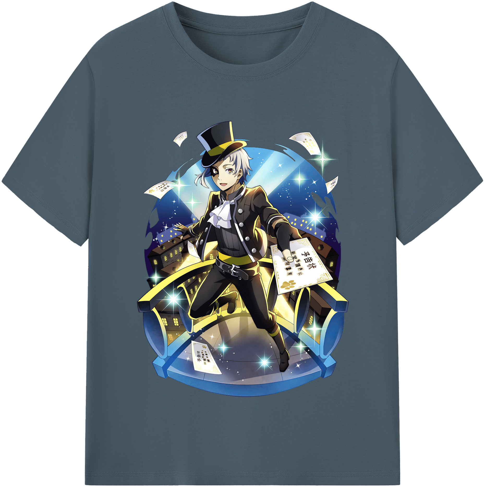 （画像用） 文豪ストレイドッグス Bungo Stray Dogs 綿100％半袖Tシャツ（フロントプリント）